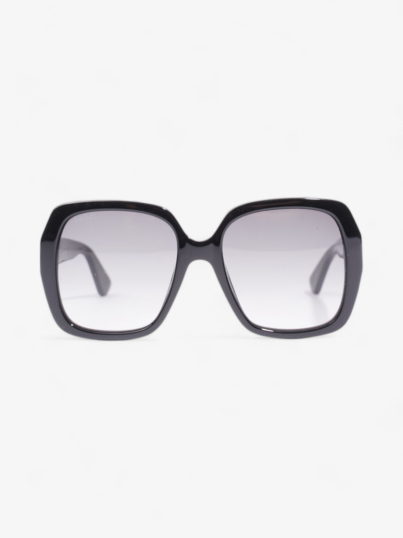  Gucci Square Sunglasses Black Acetate 140mm