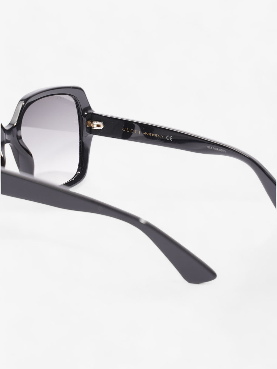 Gucci Square Sunglasses Black Acetate 140mm Image 5