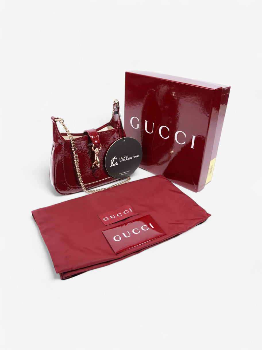 Gucci Jackie Notte Red Patent Leather Mini Image 10