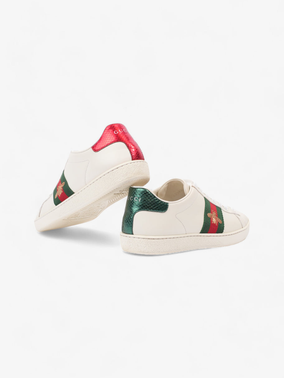 Gucci Ace Embroidered Bee White / Green / Red Leather EU 37 UK 4 Image 9