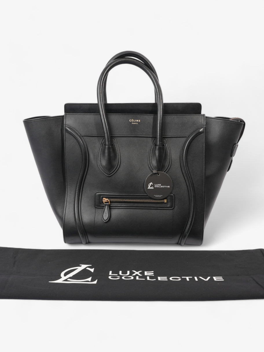 Celine Luggage Tote Bag Black Leather Large Image 8