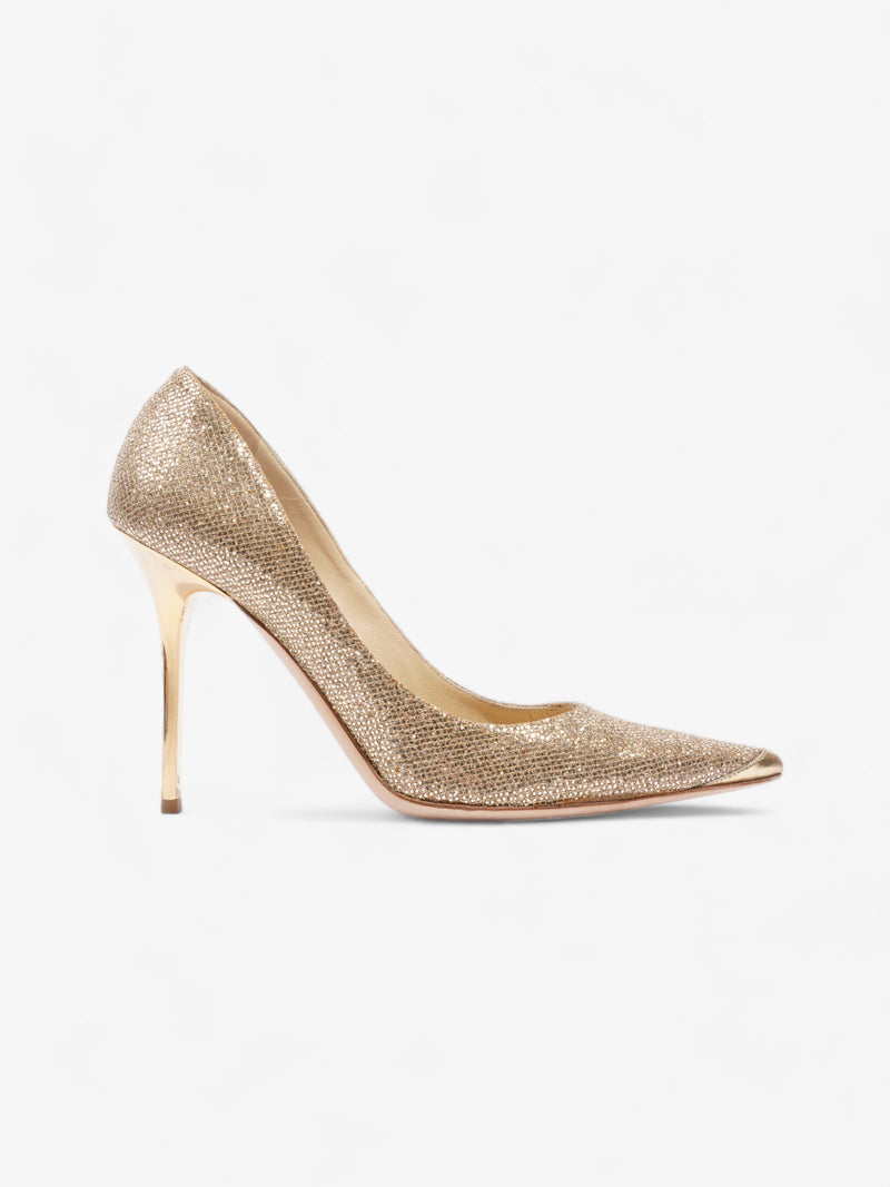  Abel Pointed Heel 105mm Gold Glitter EU 39 UK 6