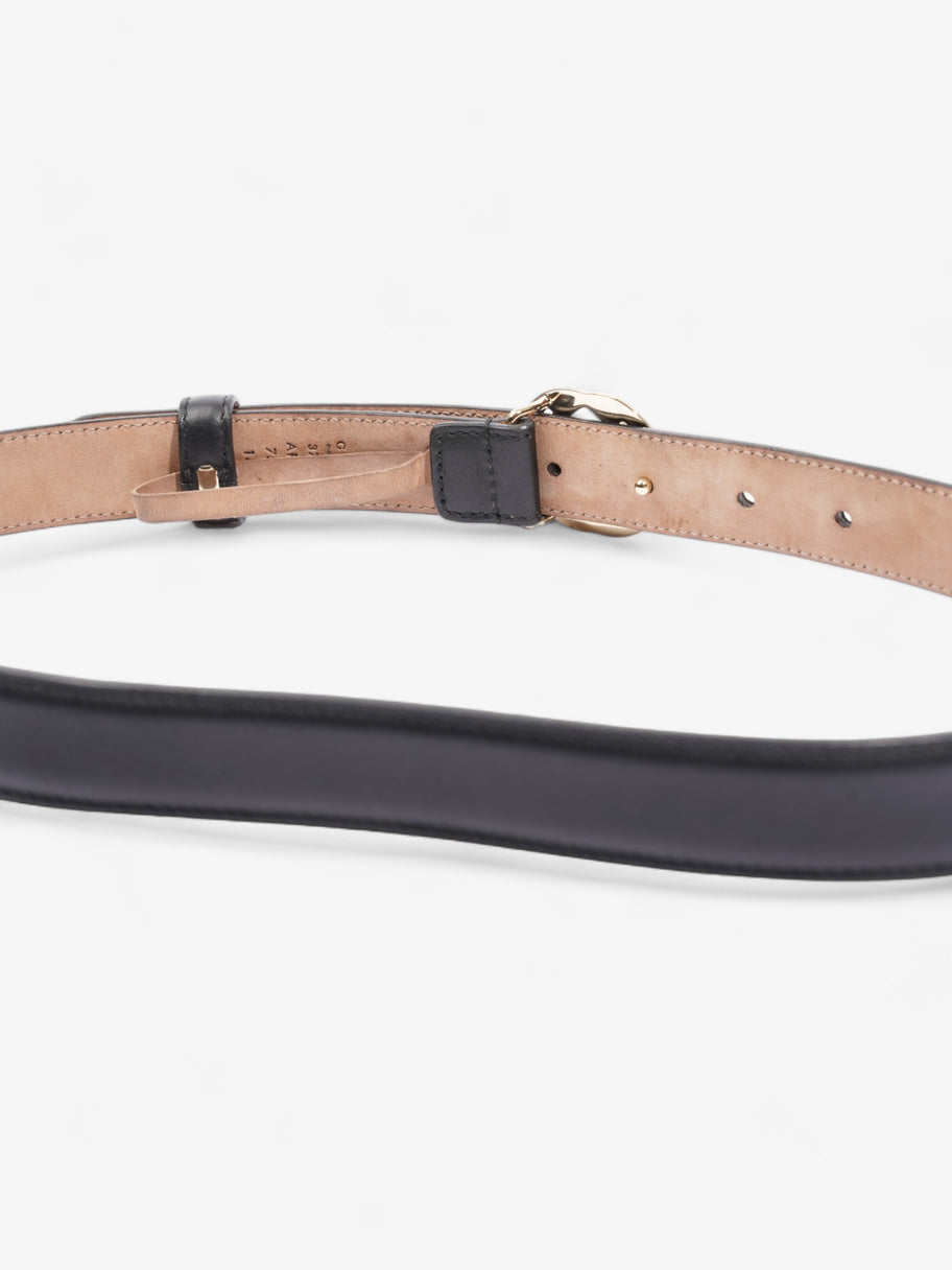 Gucci Interlocking G Thin Belt Black Leather 75cm 30