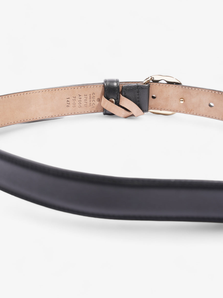 Gucci Interlocking G Thin Belt Black Leather 75cm 30