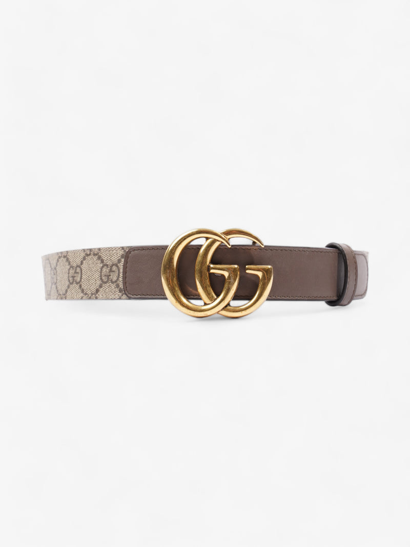  Gucci GG Marmont Thin Belt GG Supreme / Brown Leather 75cm / 30