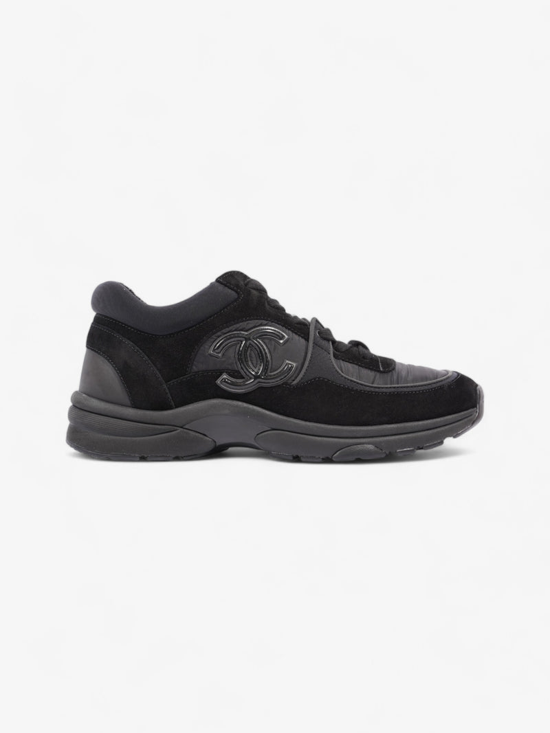  Chanel CC Logo Sneakers Black Suede EU 37.5 UK 4.5