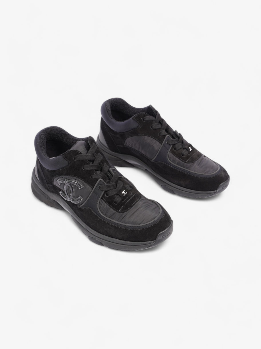 Chanel CC Logo Sneakers Black Suede EU 37.5 UK 4.5 Image 2