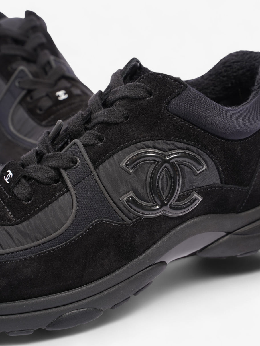 Chanel CC Logo Sneakers Black Suede EU 37.5 UK 4.5 Image 9