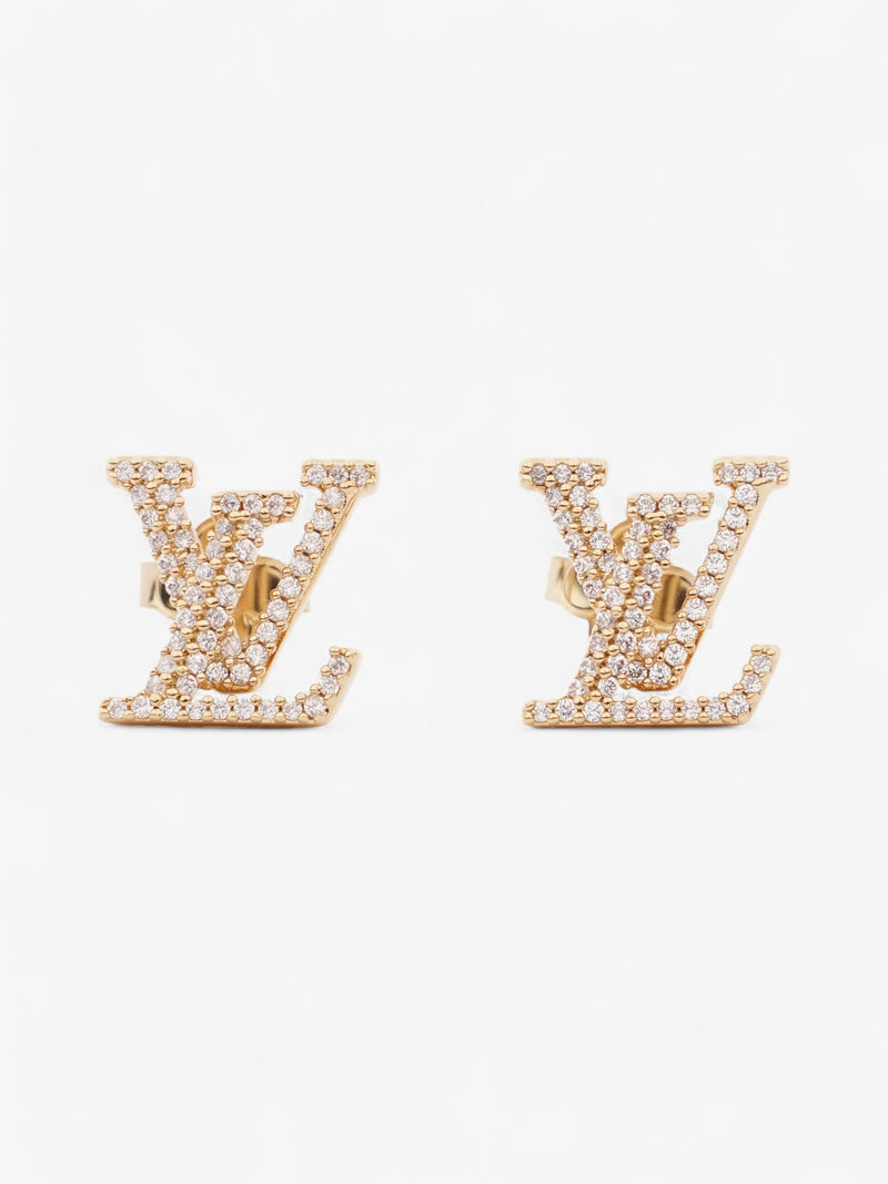  Louis Vuitton LV Iconic Earrings Gold / White Base Metal