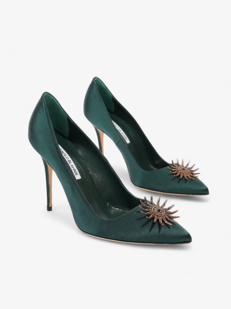  Pump 105 Dark Green Satin EU 40.5 UK 7.5