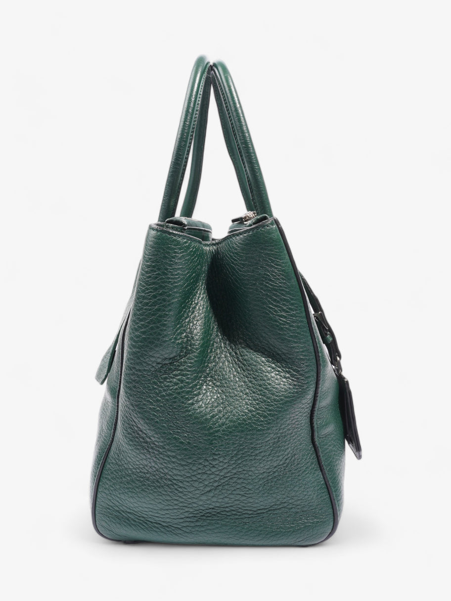 Double Zip Tote Green Saffiano Leather Image 5