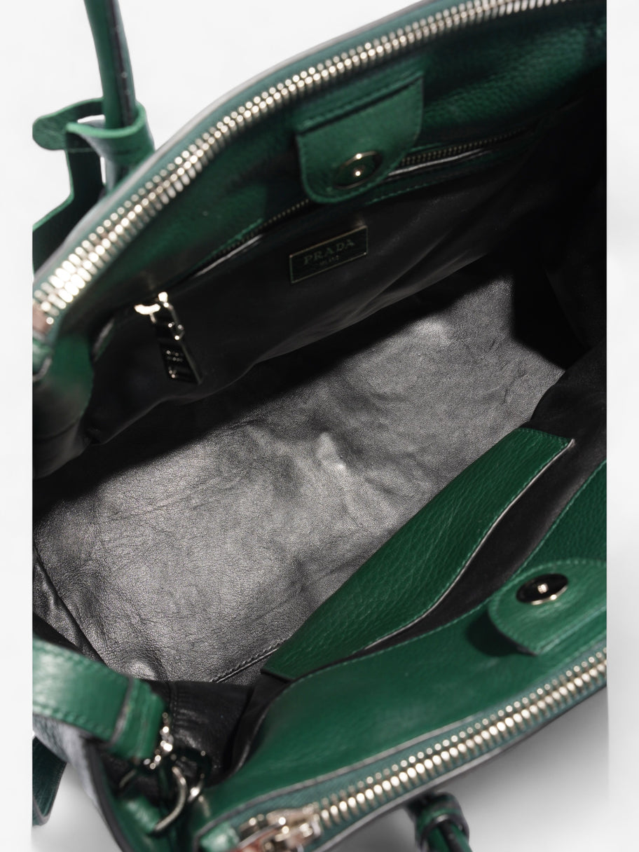 Double Zip Tote Green Saffiano Leather Image 8
