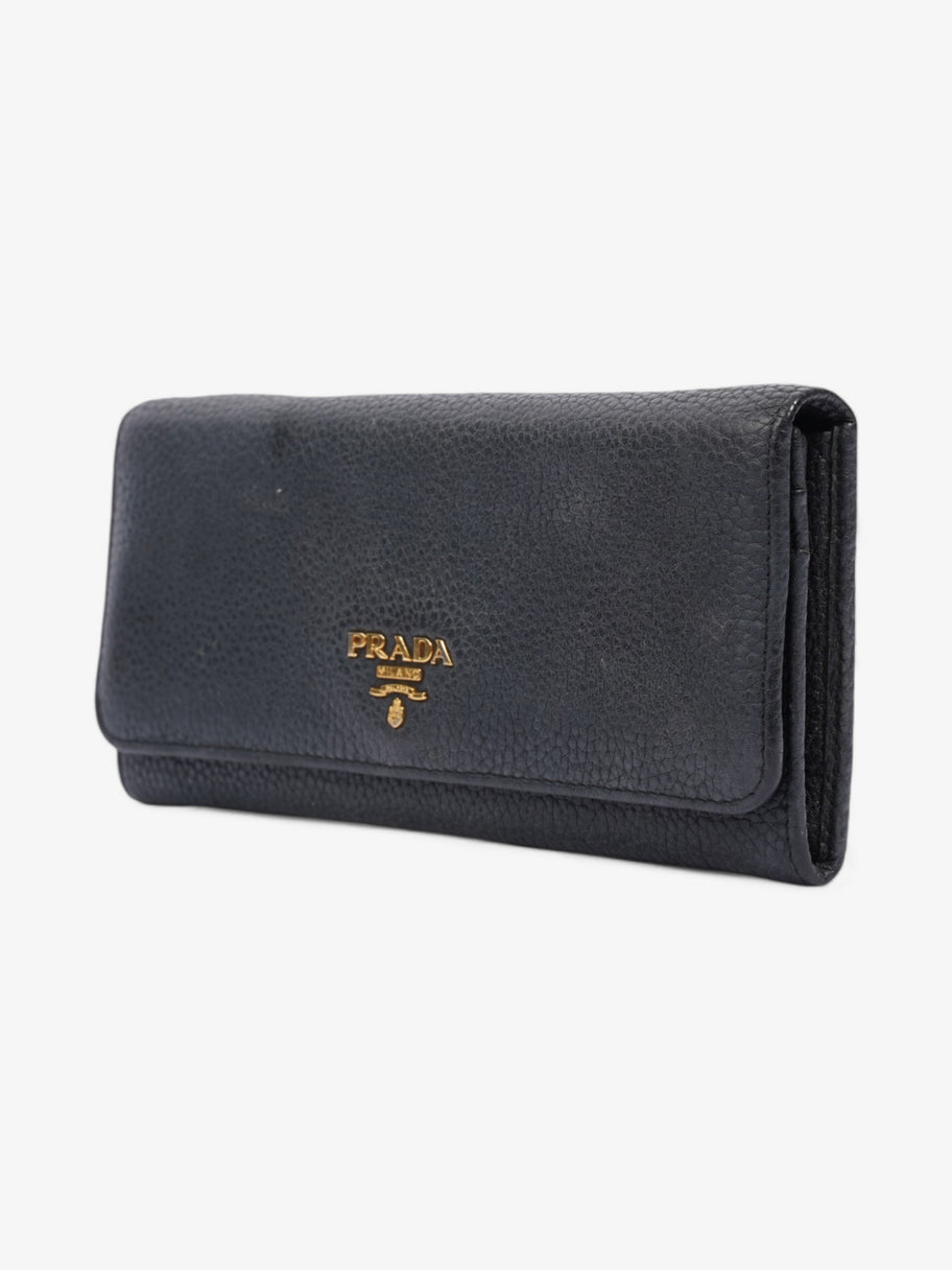 Prada Continental Wallet Dark Grey Leather Image 3