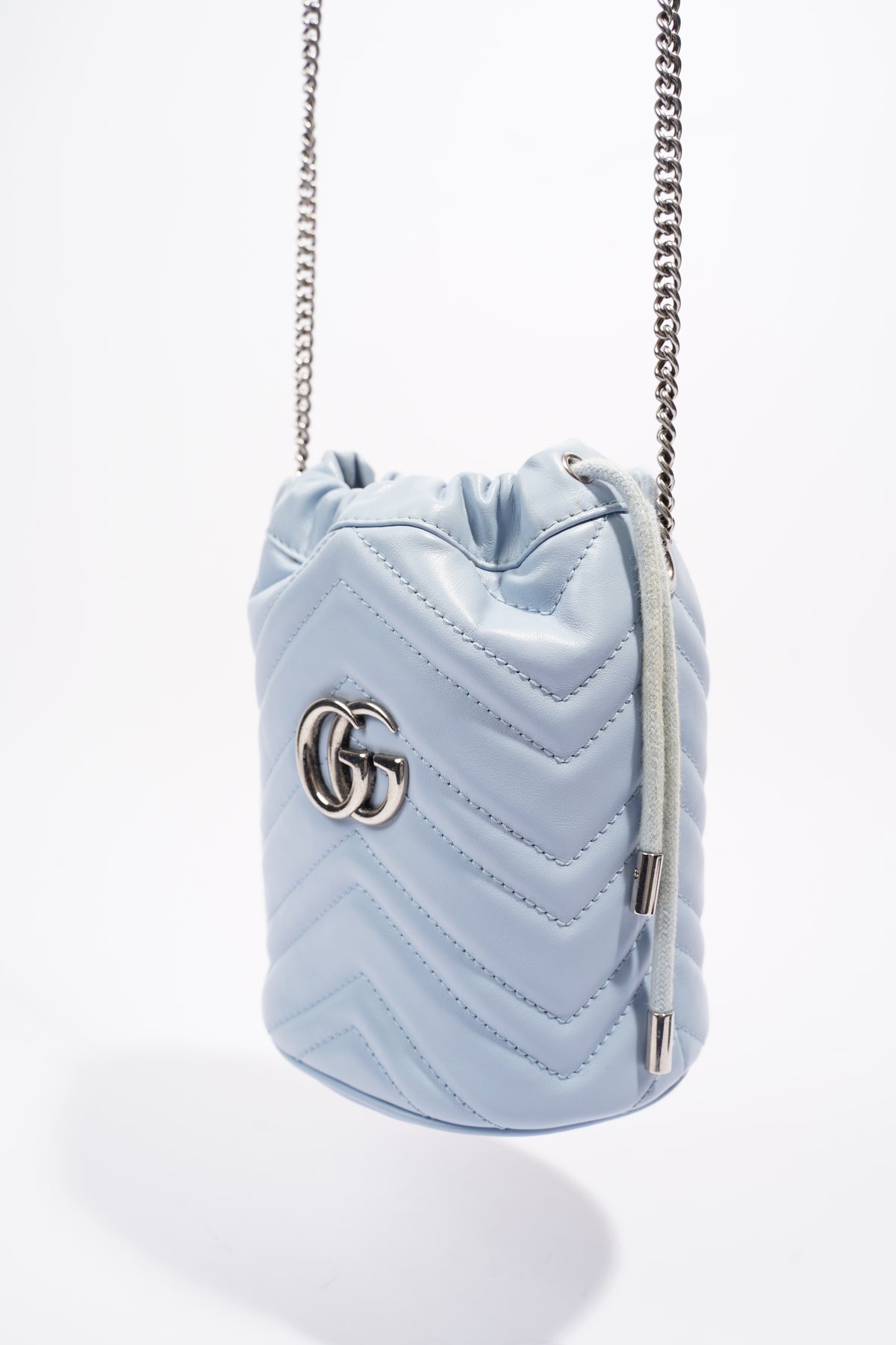 Blue gucci bucket bag hot sale