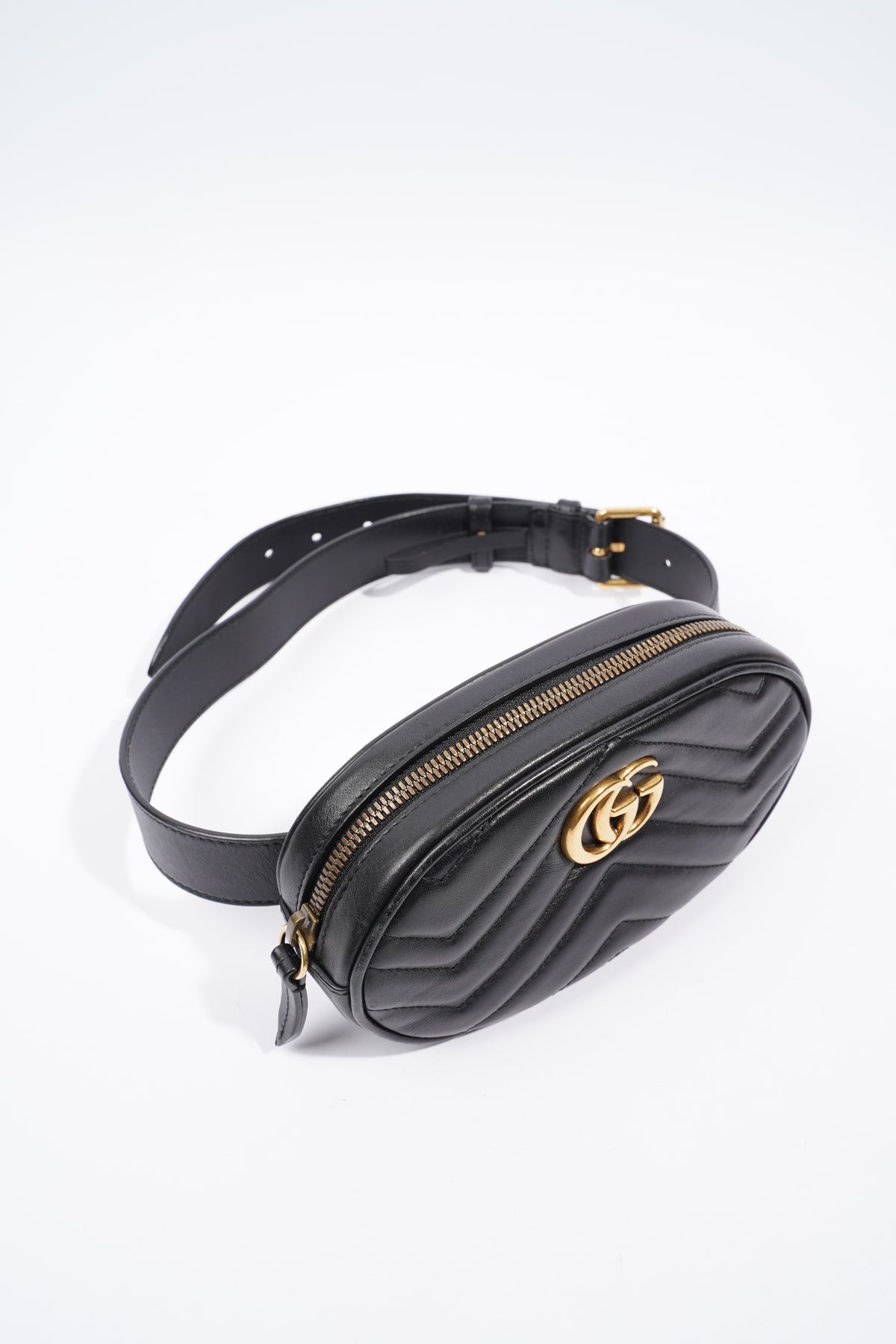 Gg marmont matelassé leather belt online bag