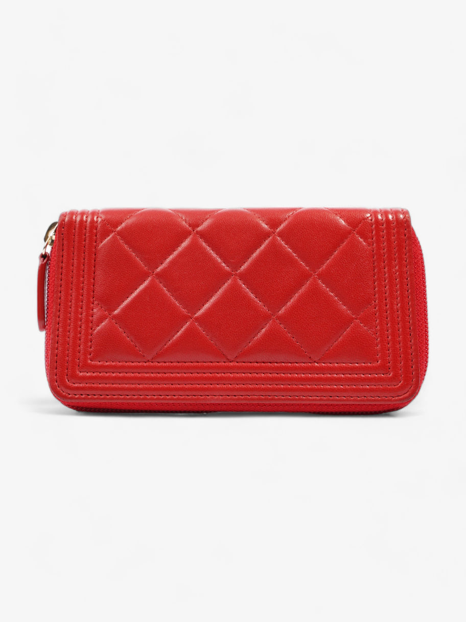 Chanel Coin Case Red Lambskin Leather Image 3