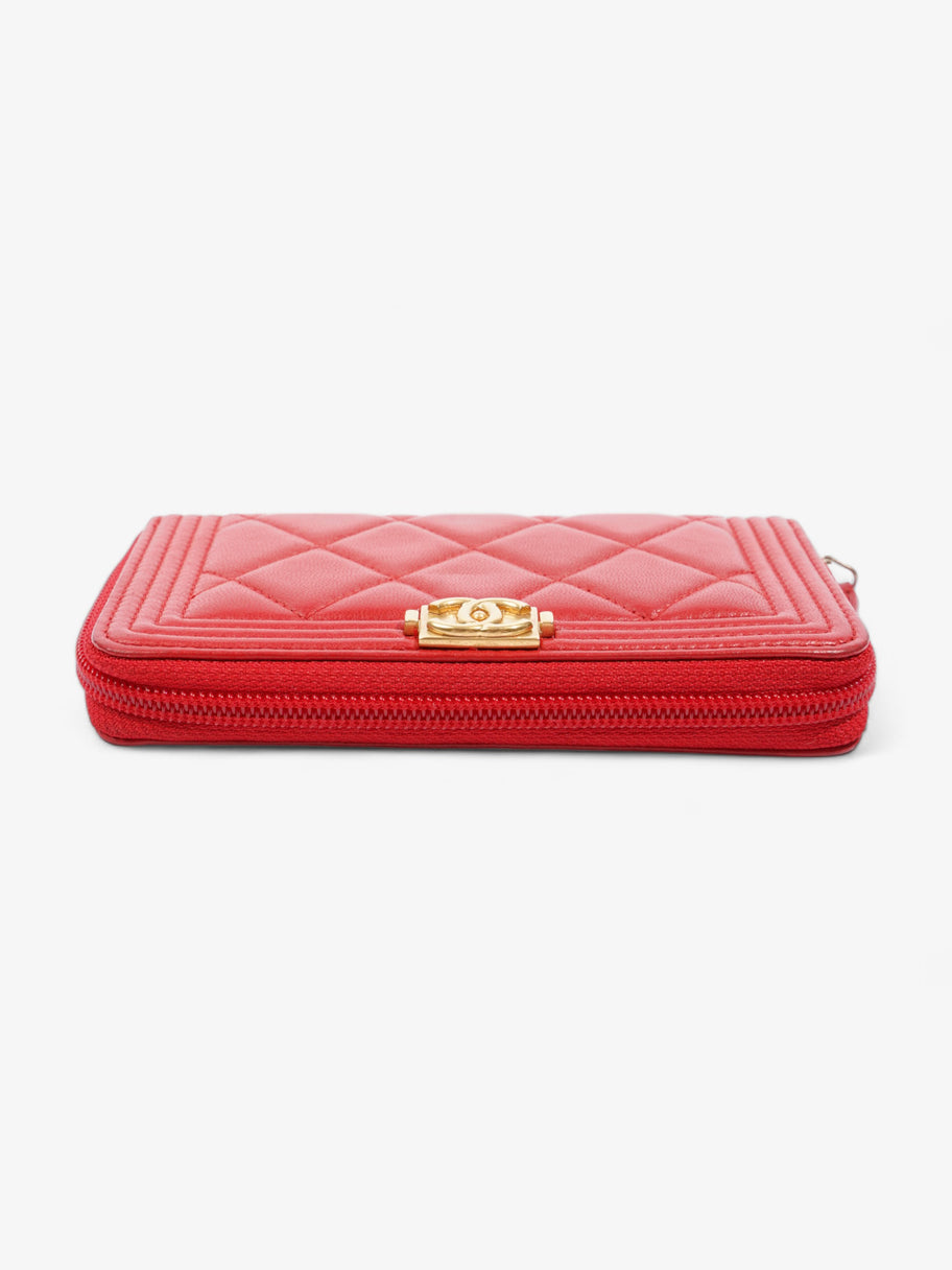 Chanel Coin Case Red Lambskin Leather Image 5