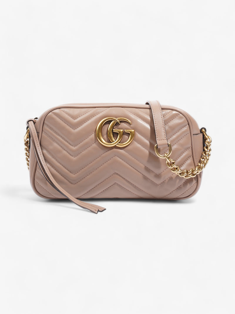  GG Marmont Zip Nude Matelasse Leather Small