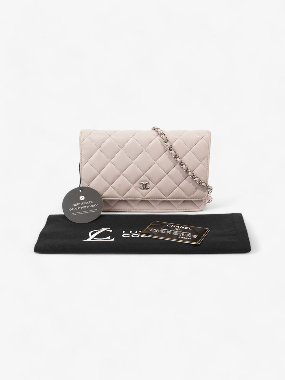 Chanel Classic Wallet On Chain Pale Pink Lambskin Leather Image 9