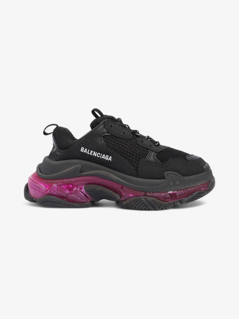  Balenciaga Triple S Clear Sole Black / Pink Mesh EU 39 UK 6