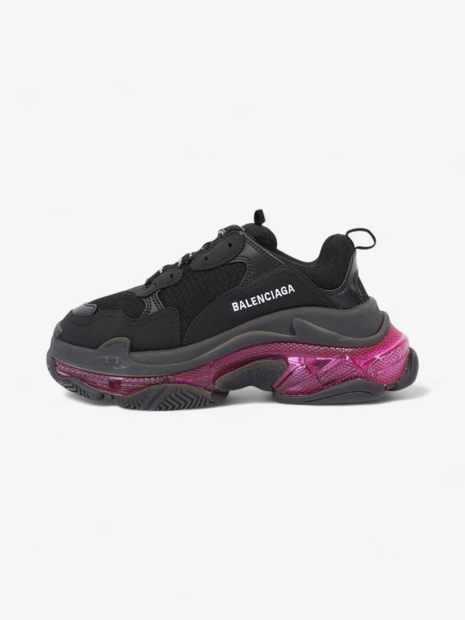 Balenciaga Triple S Clear Sole Black / Pink Mesh EU 39 UK 6 Image 5