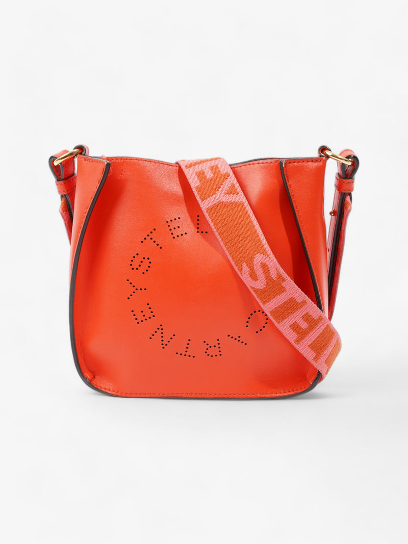  Stella McCartney Logo Detail Orange Fabric