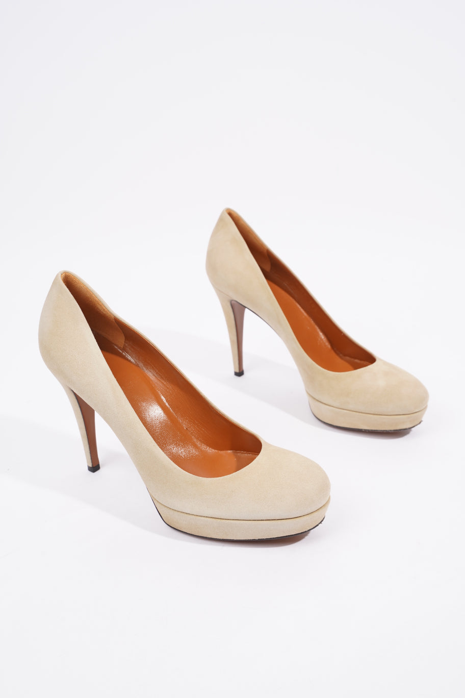 Platform Pump 100 Cream Suede EU 38.5 UK 5.5 Image 3