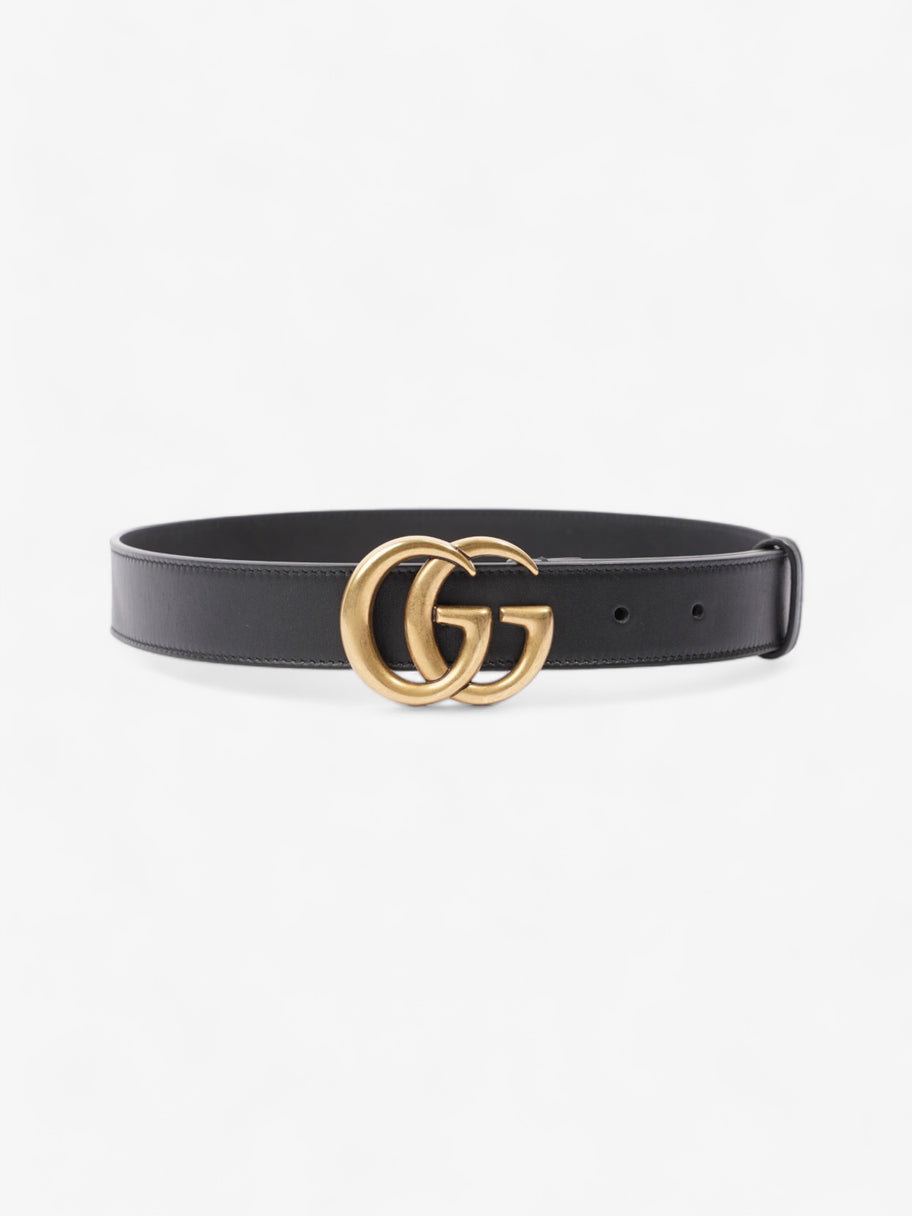 Gucci GG Marmont Thin Belt Black Leather 70cm 28