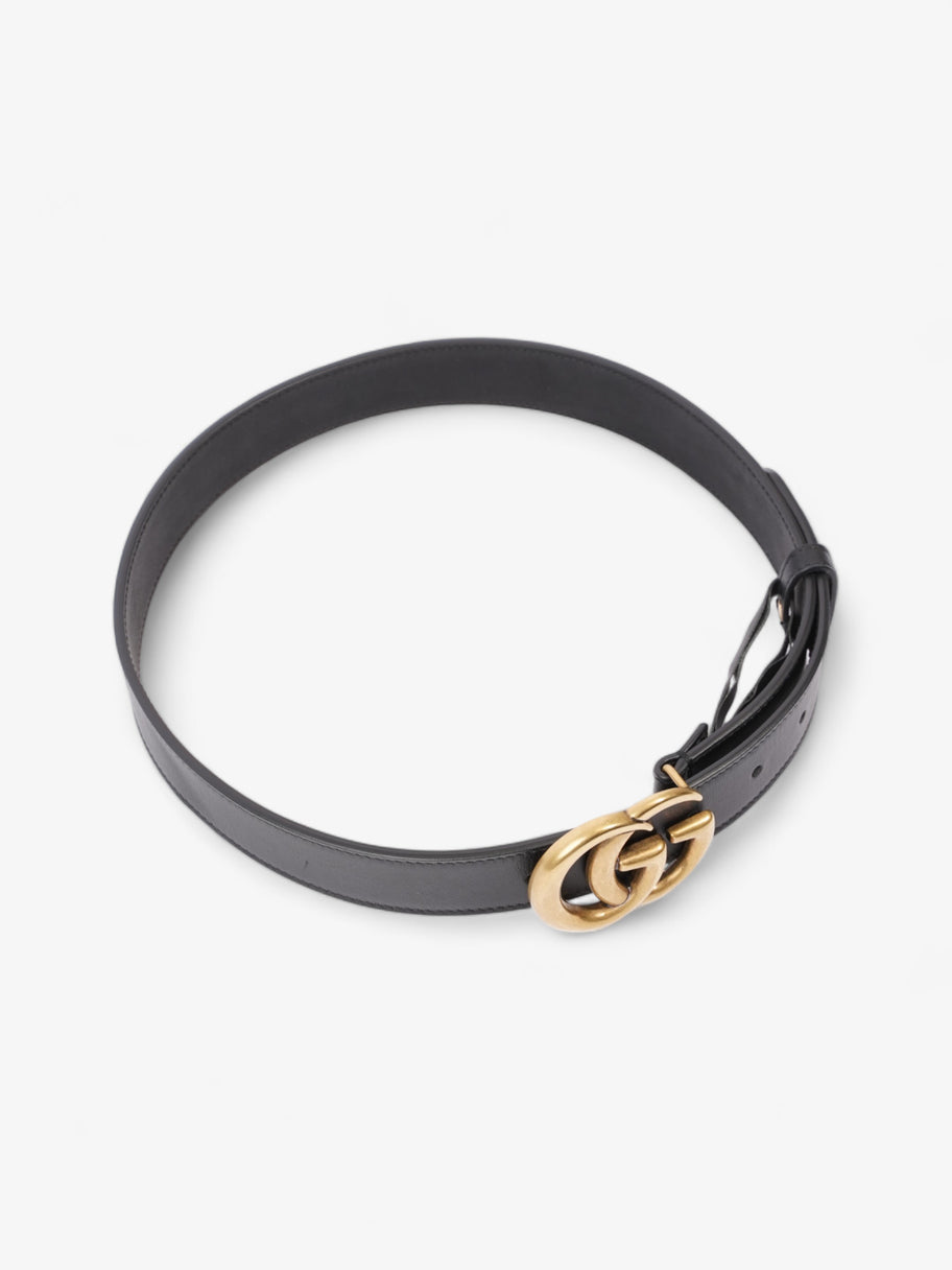 Gucci GG Marmont Thin Belt Black Leather 70cm 28