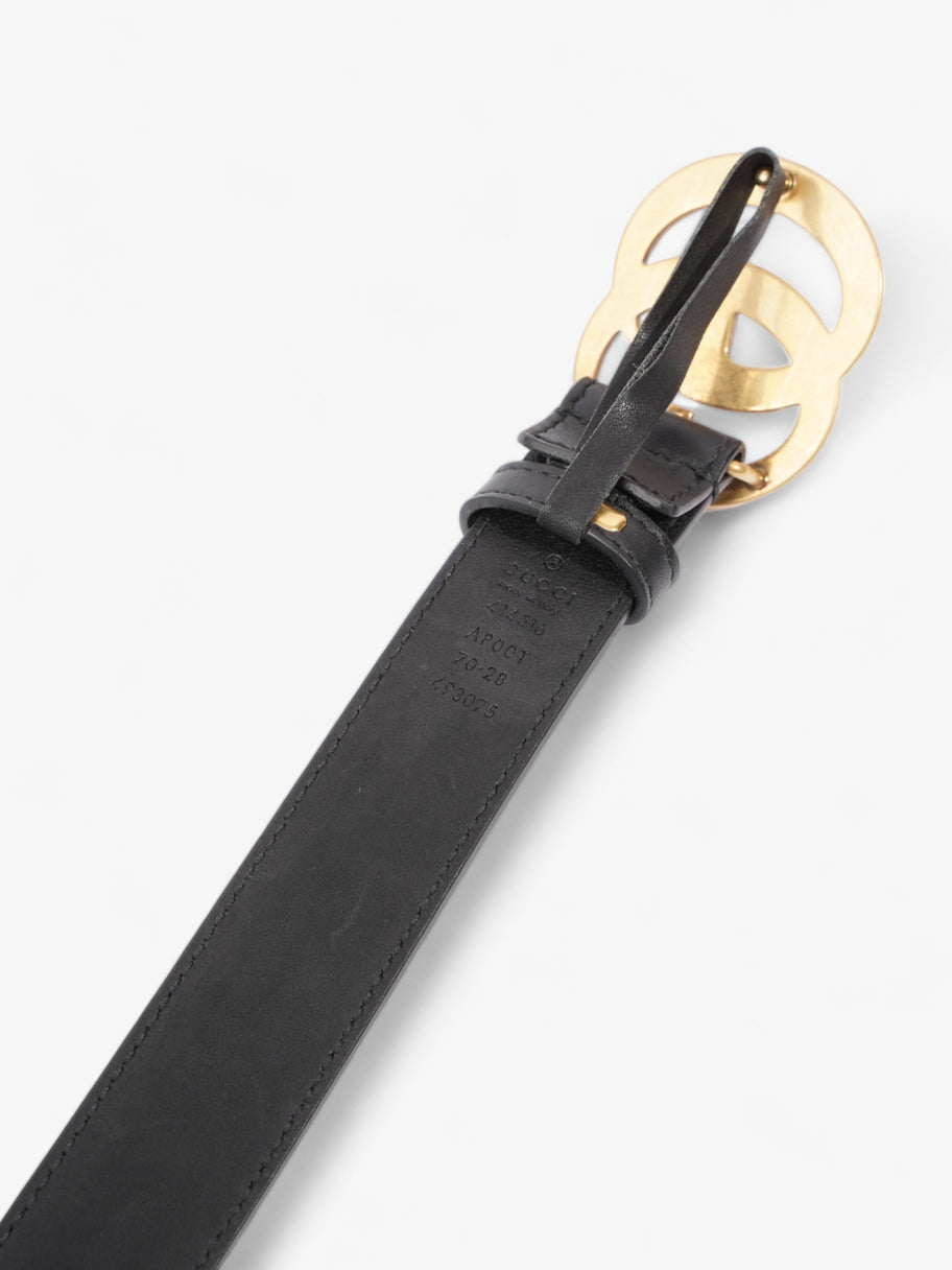 Gucci GG Marmont Thin Belt Black Leather 70cm 28