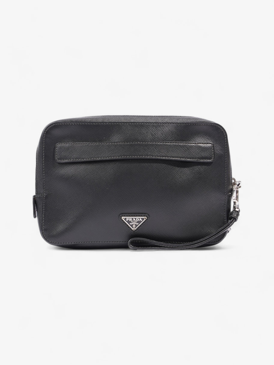 Prada Wristlet Black Saffiano Leather Image 1