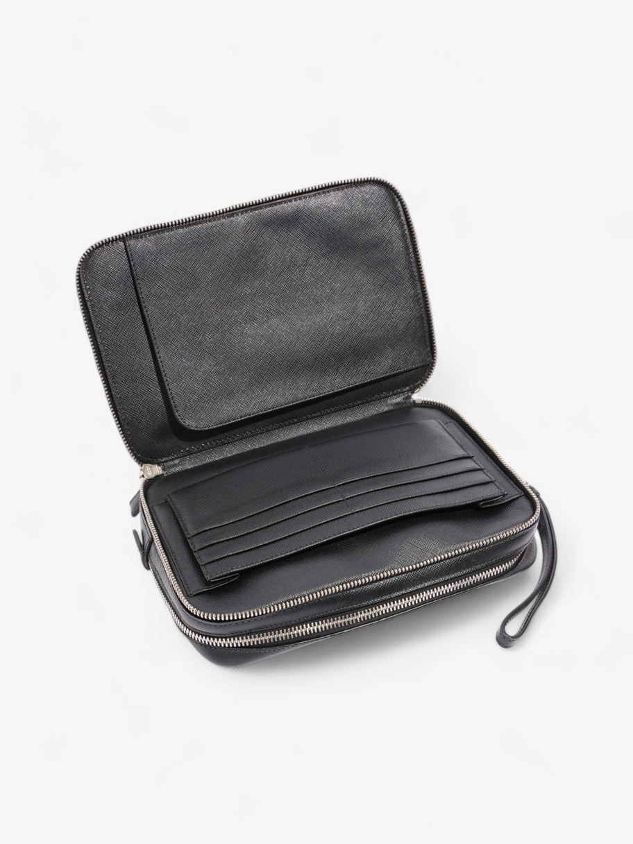 Prada Wristlet Black Saffiano Leather Image 3