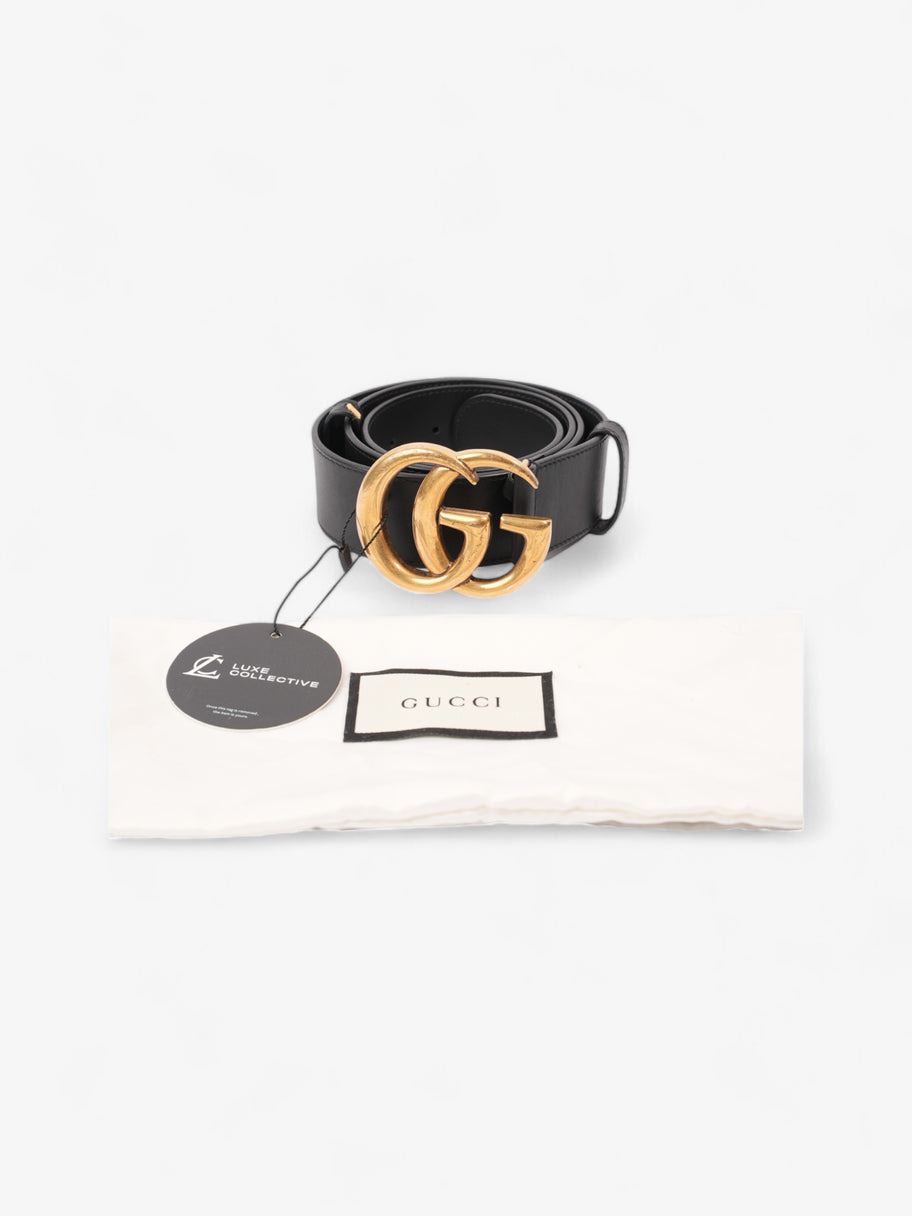 Gucci GG Marmont 2015 Re Edition Wide Belt Black Gold Leather 90cm Luxe Collective