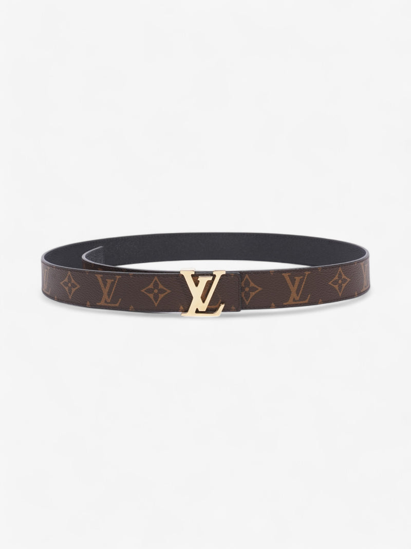  Louis Vuitton 30mm Reversible Belt Monogram / Black Coated Canvas 85cm 34