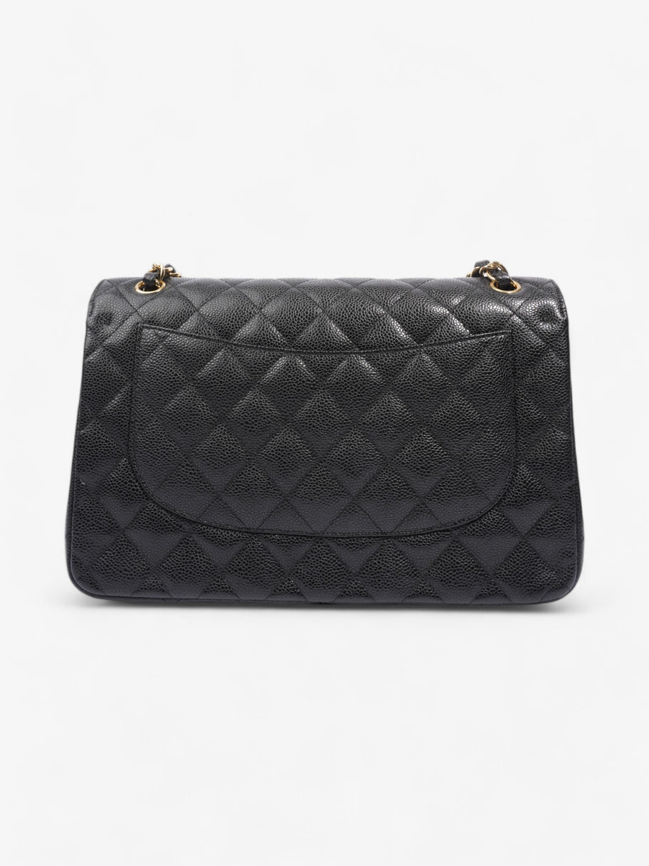 Chanel Classic Double Flap Black Caviar Leather Jumbo Image 3