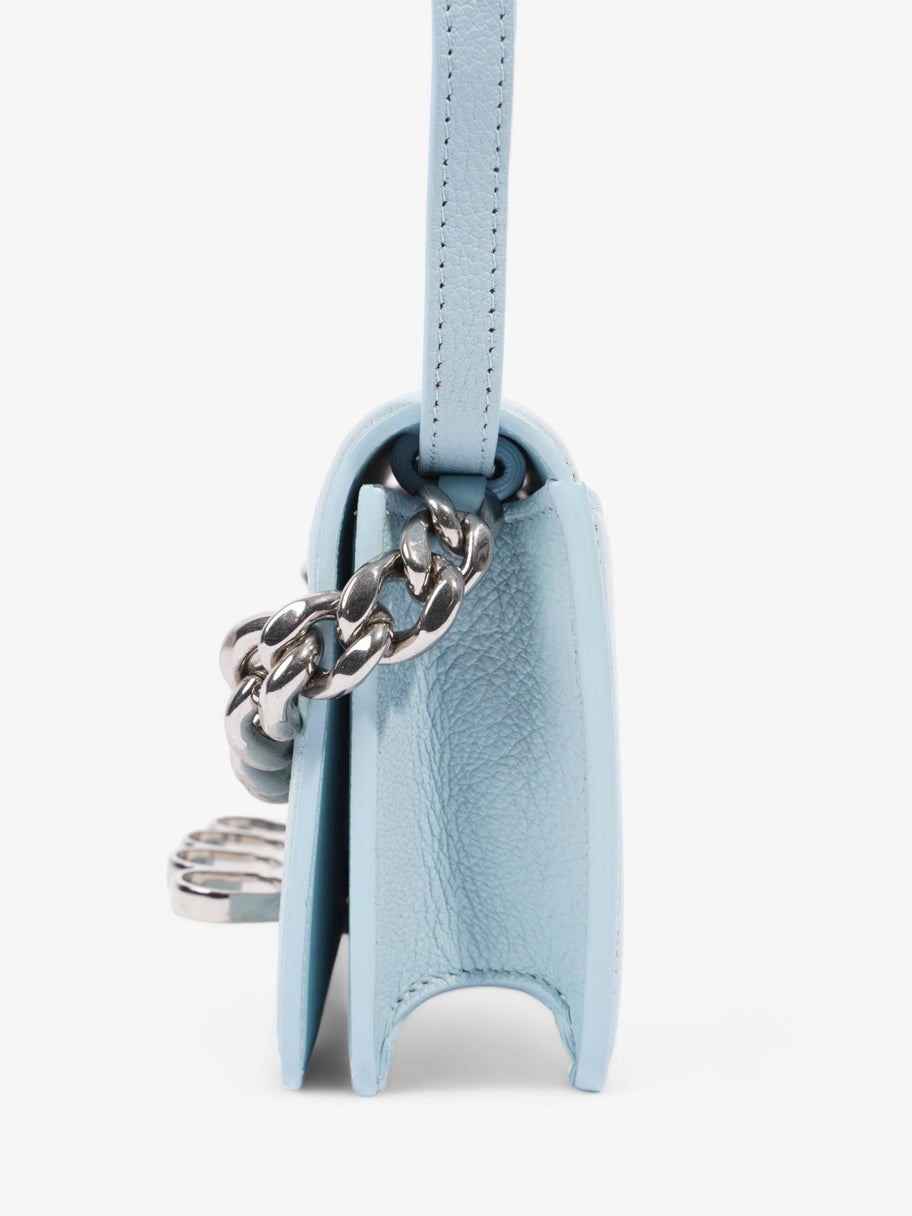Alexander McQueen Four Ring Chain Light Blue Leather Image 10