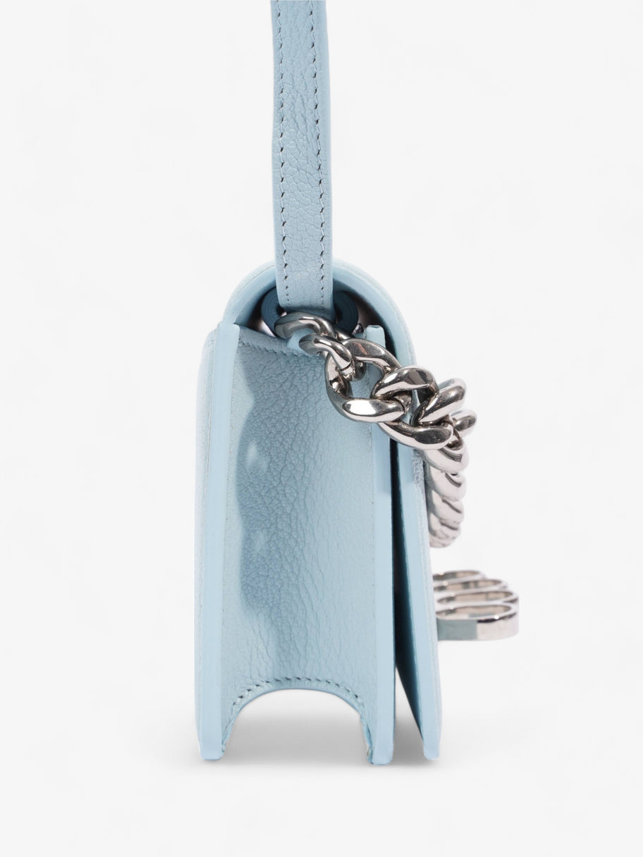 Alexander McQueen Four Ring Chain Light Blue Leather Image 7