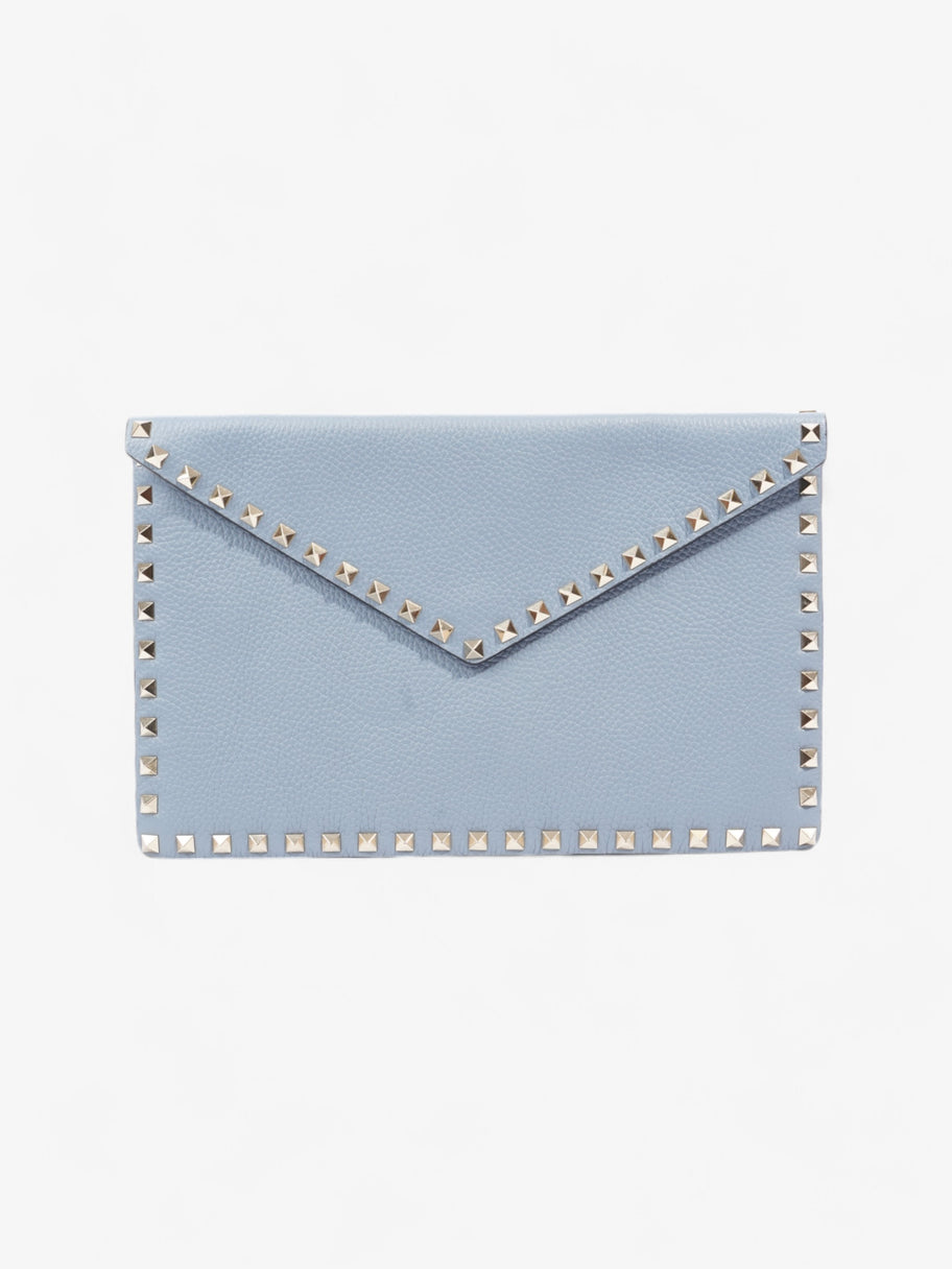 Valentino Rockstud Clutch Baby Blue Leather Image 1