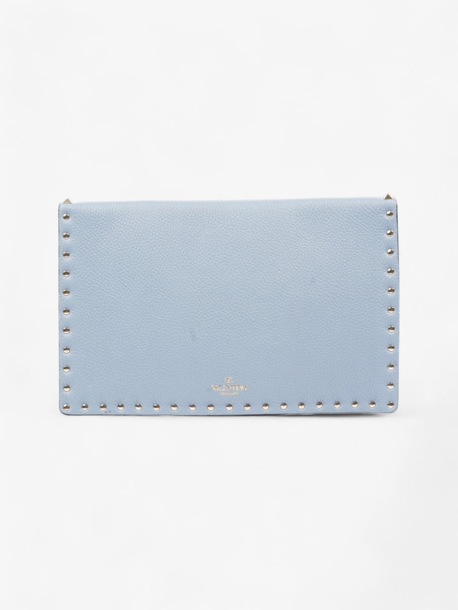 Valentino Rockstud Clutch Baby Blue Leather Image 3