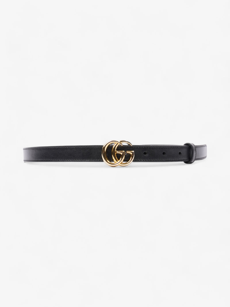  Gucci GG Marmont Thin Belt Black / Gold Leather 90cm / 36