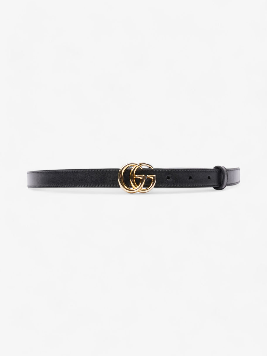 Gucci GG Marmont Thin Belt Black / Gold Leather 90cm / 36