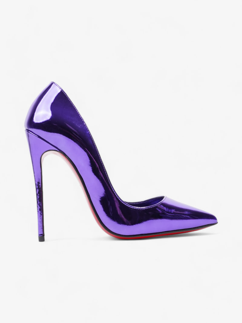  Christian Louboutin So Kate Heels 120 Purple Metallic Patent Leather EU 35 UK 2