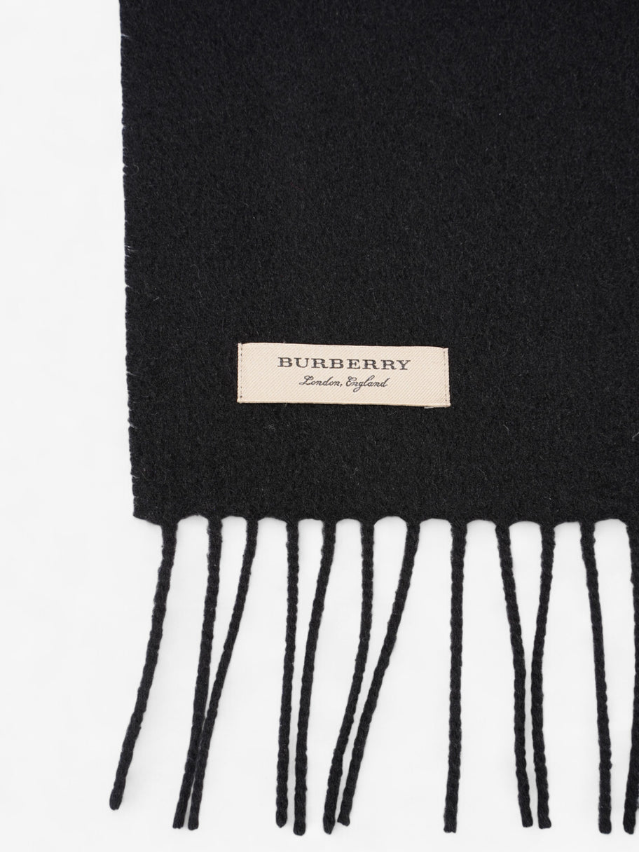 Burberry Logo Scarf Black / Yellow Cashmere Image 4