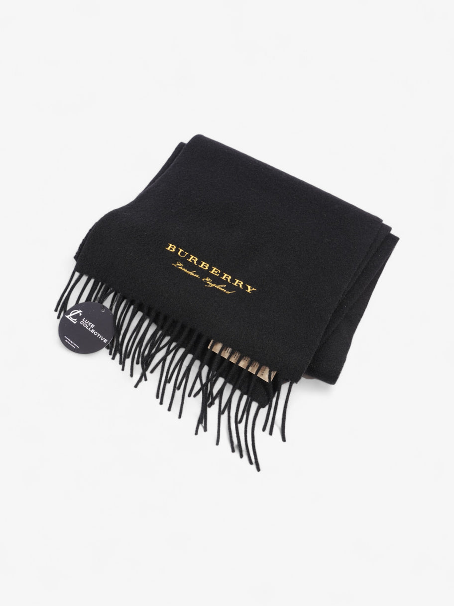 Burberry cashmere scarf black best sale