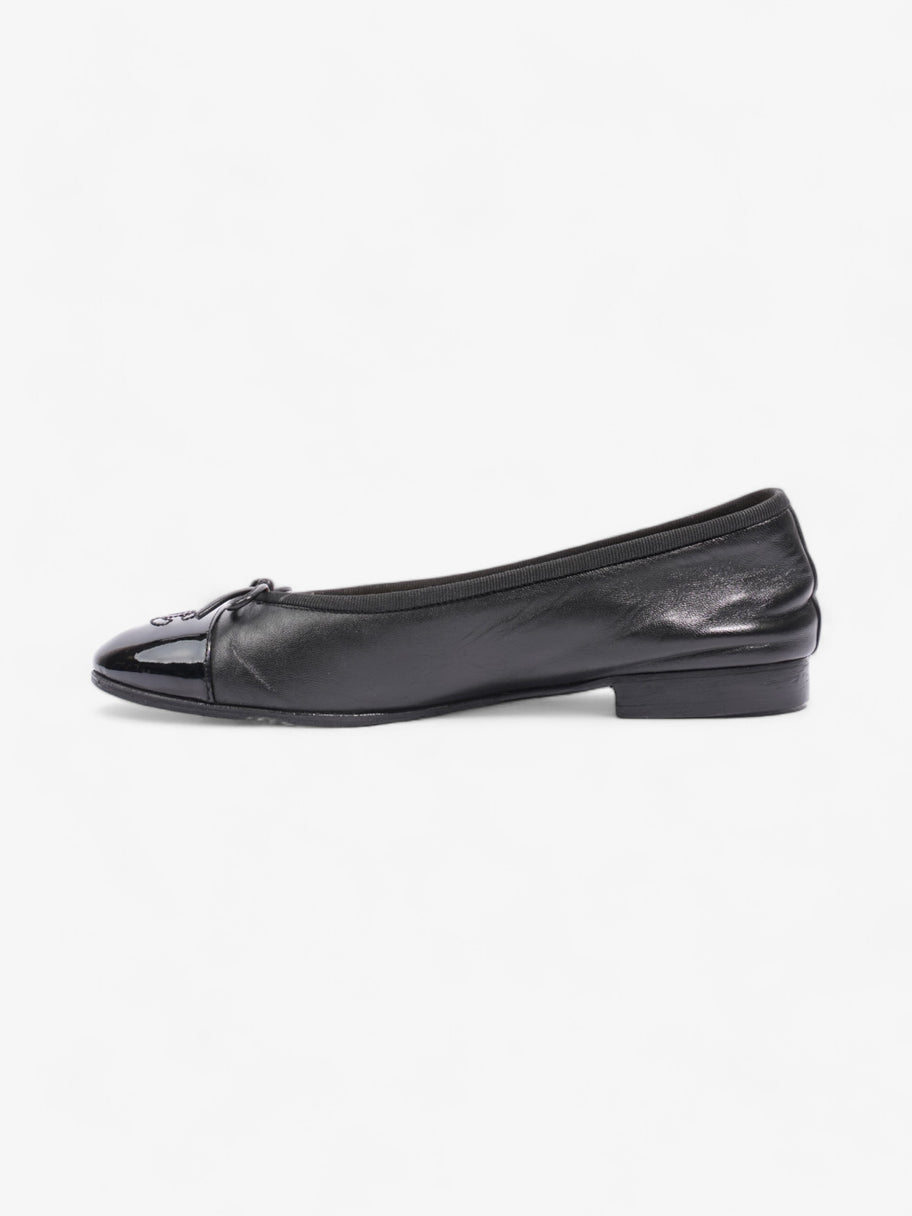 Chanel CC Ballerina Pumps Black Leather EU 37.5 UK 4.5 Image 3