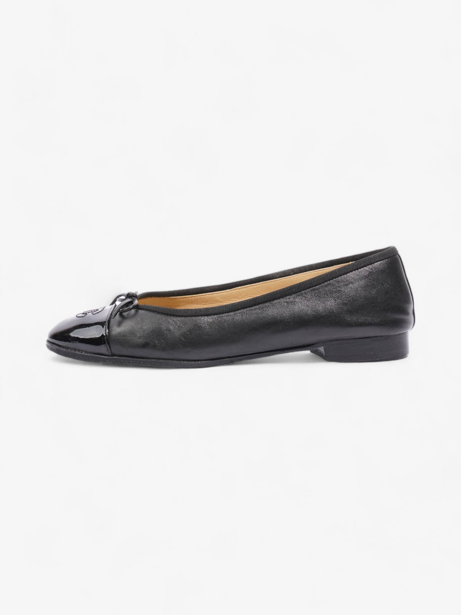 Chanel CC Ballerina Pumps Black Leather EU 37.5 UK 4.5 Image 5