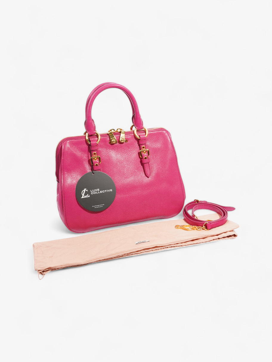 Miu Miu Crossbody Handbag Pink Leather Image 9