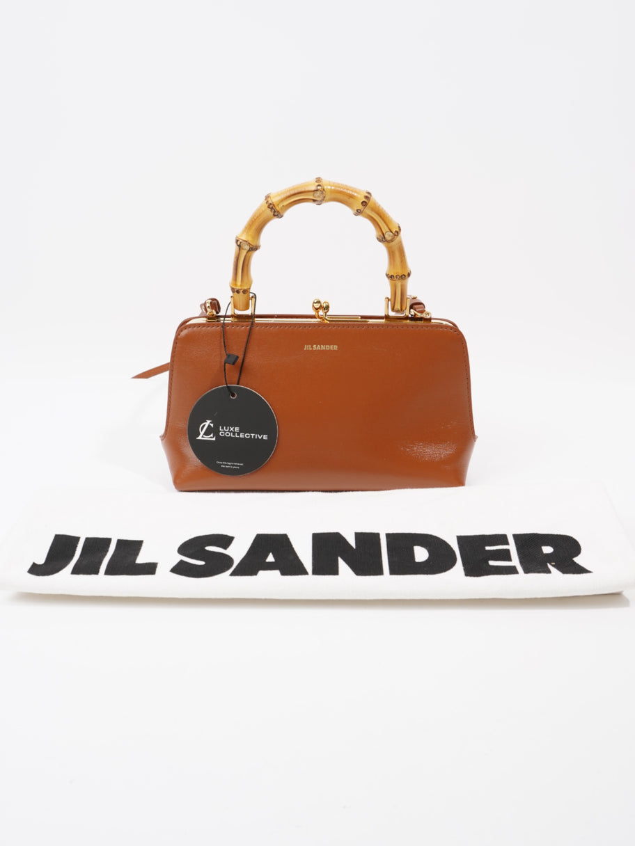 Jil Sander Goji bamboo Brown  Calfskin Leather Mini Image 8