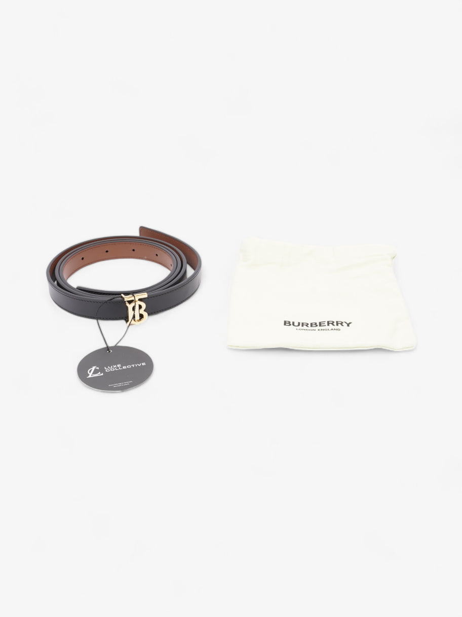 Burberry TB Reversible Belt Black / Gold / Brown Leather Large - 137cm Image 7