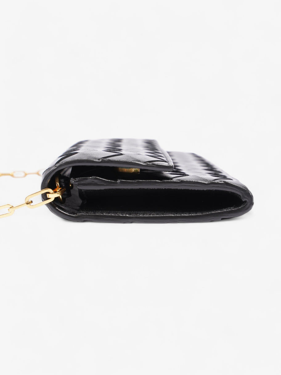 Bottega Veneta Wallet On Chain Black Intrecciato Leather Image 5